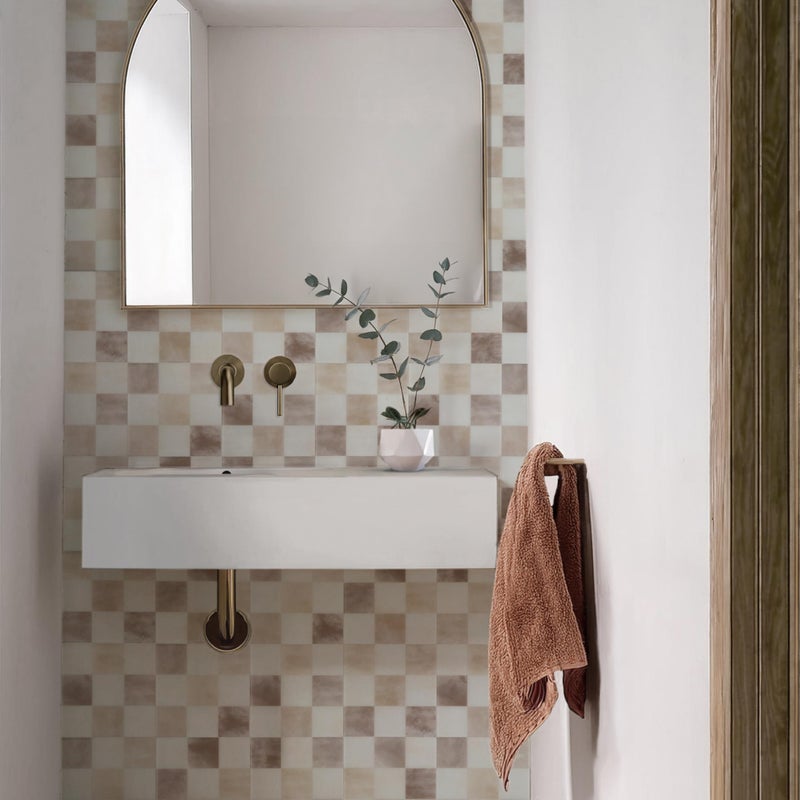 SMART TILES Peel and Stick Backsplash - 5 Sheets of 7,75"" x 7,75"" - 3D Adhesive Peel and Stick Tile Backsplash for Kitchen, Bathroom, Wall Tile, Checkered - Image 2